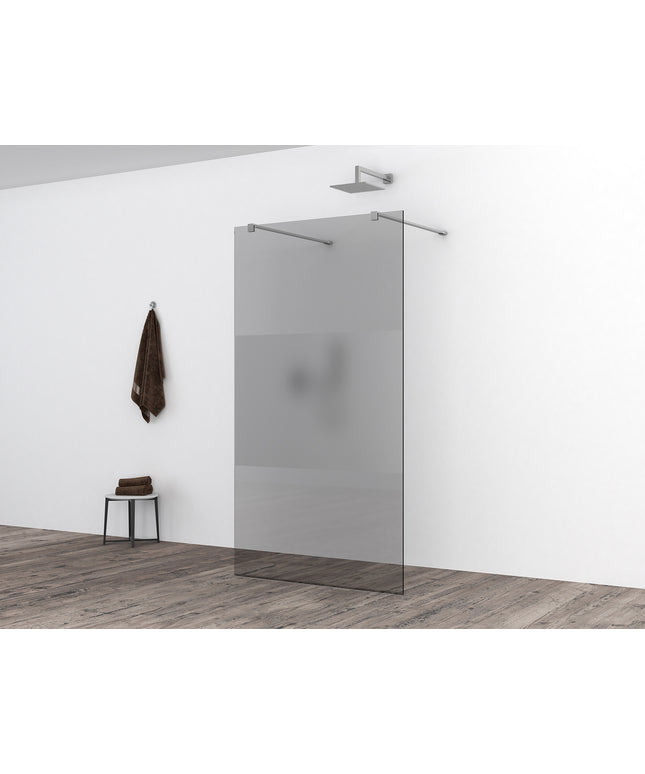 Wiesbaden Slim glasplaat 110 x 200 cm rookglas met melkglas middenband | Schwertz & Co