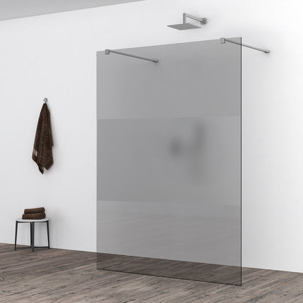 Wiesbaden Slim glasplaat 120 x 200 cm rookglas met melkglas middenband | Schwertz & Co