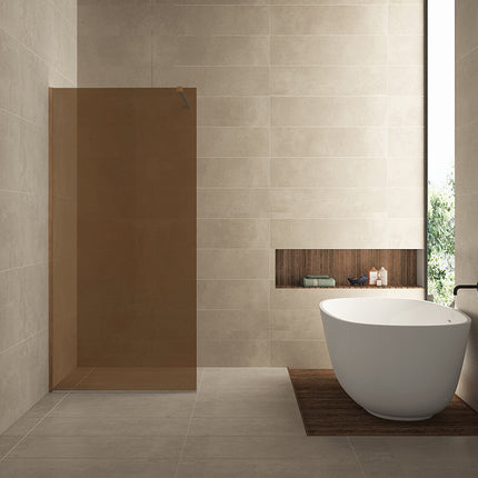 Wiesbaden Slim glasplaat 90 cm nano warm koper glas | Schwertz & Co