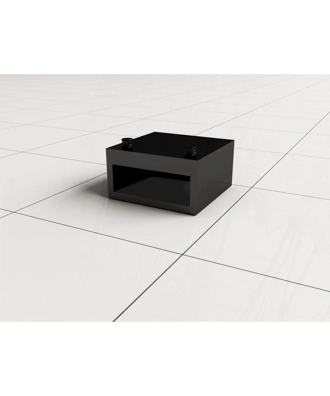 Wiesbaden Horizon stabilisatiestang 120 cm mat zwart - detailfoto glaskoppeling | Schwertz & Co