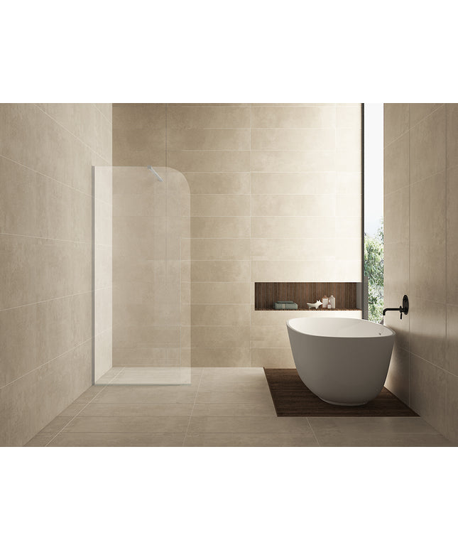 Wiesbaden Curvea inloopdouche 80 x 200 cm nano helder glas | Schwertz & Co