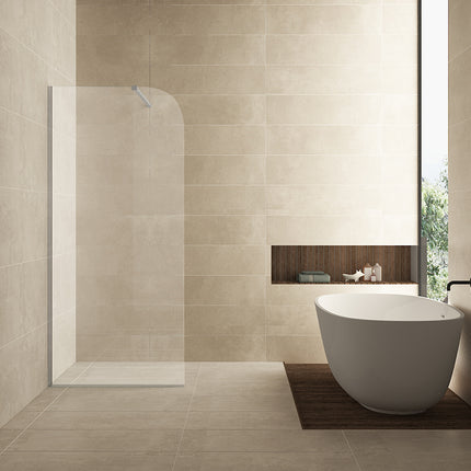 Wiesbaden Curvea inloopdouche 90 cm nano helder glas | Schwertz & Co