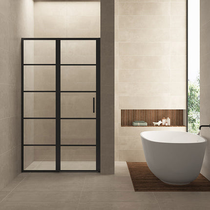 Wiesbaden Horizon nisdeur met vast deel 100 x 200 cm mat zwart | Schwertz & Co