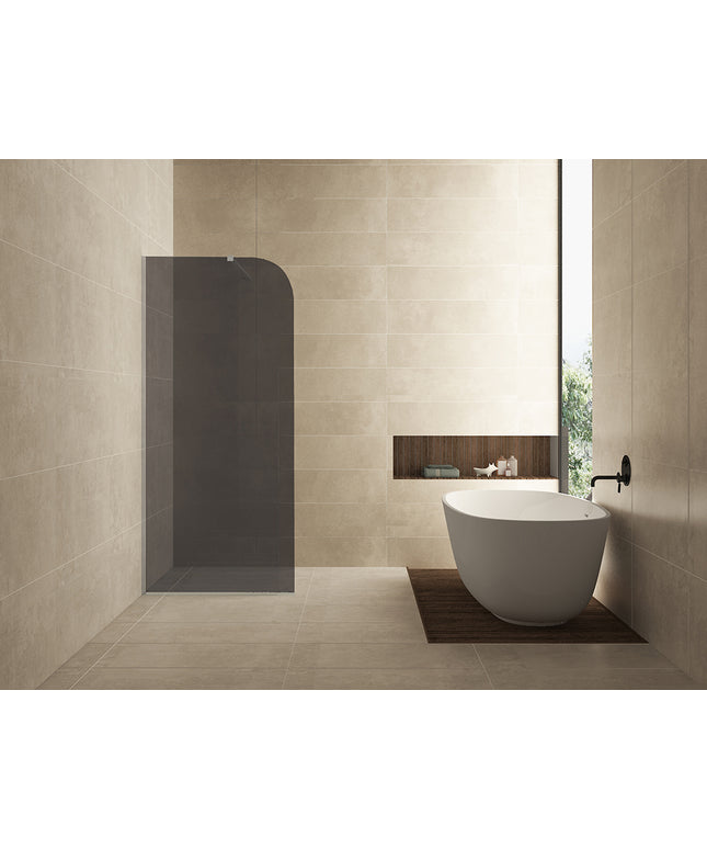 Wiesbaden Curvea inloopdouche 80 cm nano rookglas | Schwertz & Co