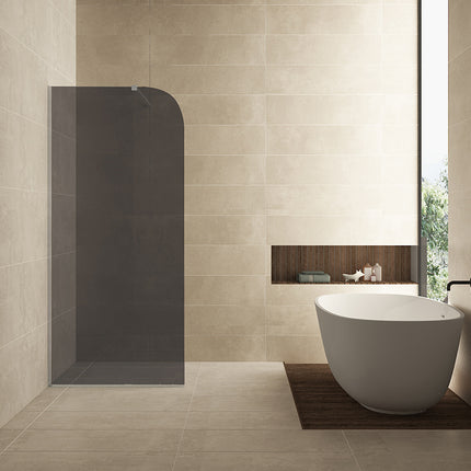 Wiesbaden Curvea inloopdouche 90 x 200 cm rookglas | Schwertz & Co