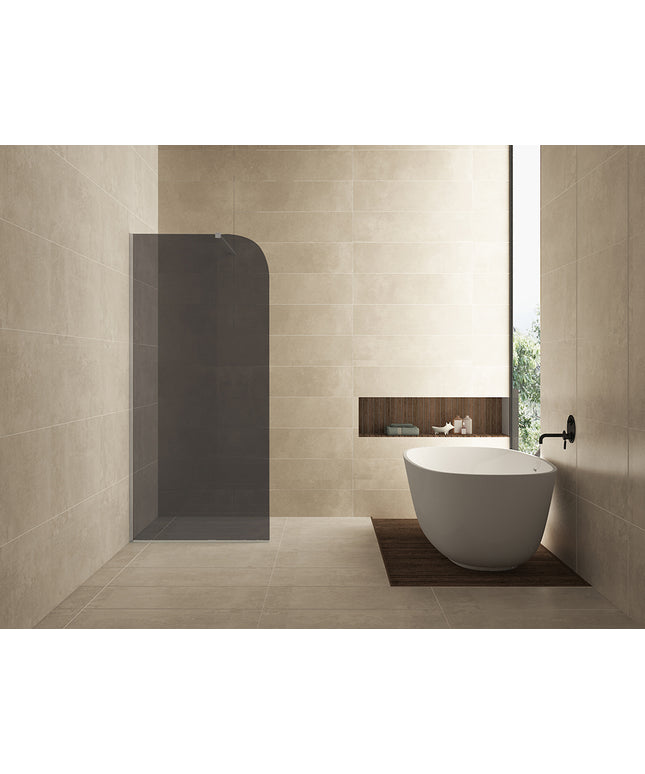Wiesbaden Curvea inloopdouche 90 x 200 cm rookglas | Schwertz & Co