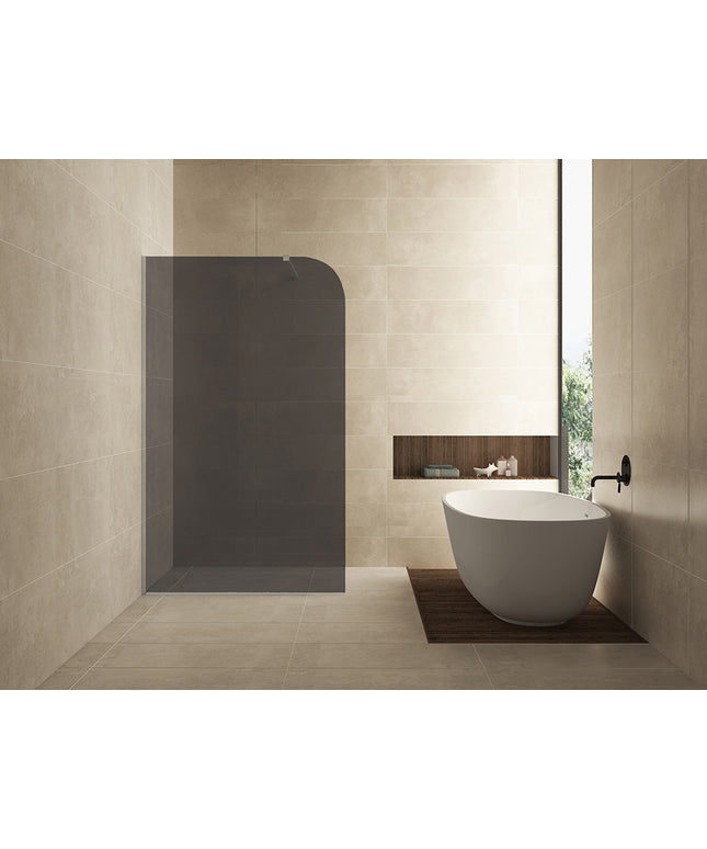 Wiesbaden Curvea inloopdouche 120 x 200 cm nano rookglas | Schwertz & Co