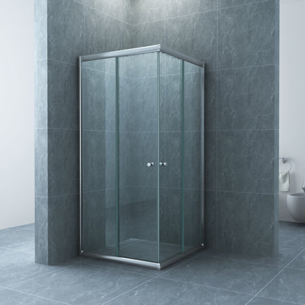 Xellanz Eco hoekinstap douchecabine 80 x 80 x 190 cm helder glas chroom | Schwertz & Co