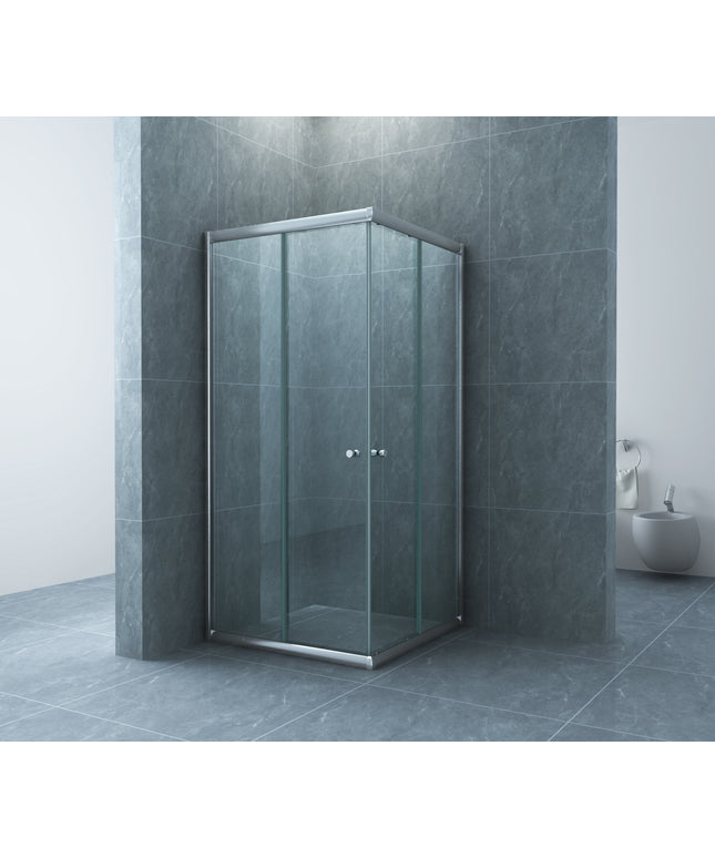 Xellanz Eco hoekinstap douchecabine 80 x 80 x 190 cm helder glas chroom | Schwertz & Co