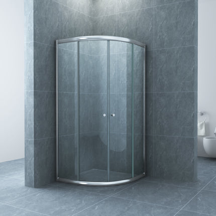 Xellanz Eco kwartronde douchecabine 100 x 100 x 190 cm helder glas chroom | Schwertz & Co