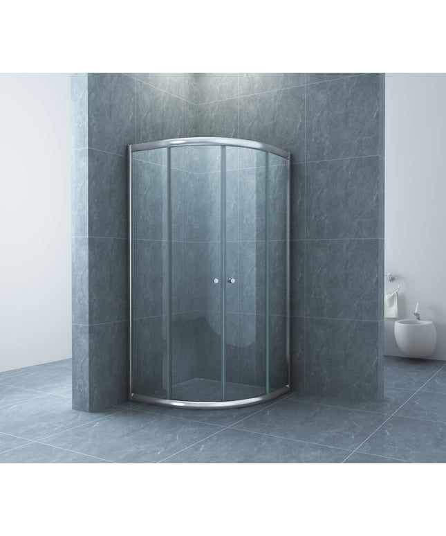 Xellanz Eco kwartronde douchecabine 100 x 100 x 190 cm helder glas chroom | Schwertz & Co