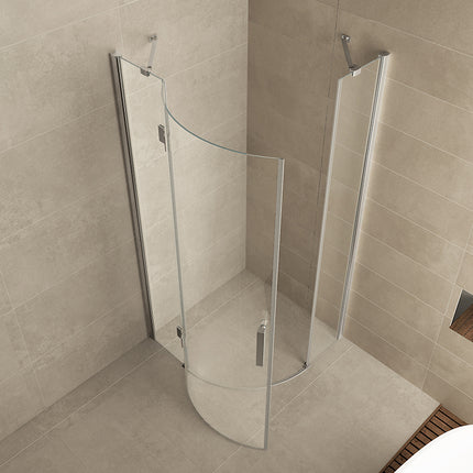 Wiesbaden Curf kwartronde douchecabine links chroom - sfeerfoto | Schwertz & Co