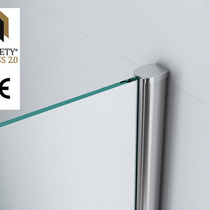 Wiesbaden Graffic inloopdouche 80 x 200 cm Safety Glass chroom - sfeerfoto | Schwertz & Co