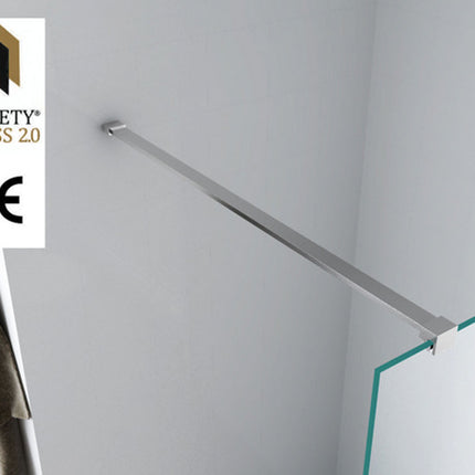 Wiesbaden Graffic inloopdouche 80 x 200 cm Safety Glass chroom - detailfoto profiel | Schwertz & Co
