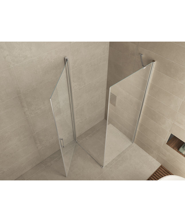Wiesbaden Salone douchecabine draaideur 90 cm nanoglas - detailfoto profiel | Schwertz & Co
