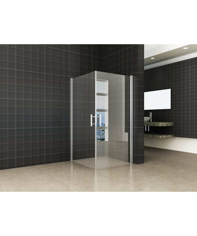 Wiesbaden Salone douchecabine 2 draaideuren 100 cm nanoglas - detailfoto | Schwertz & Co