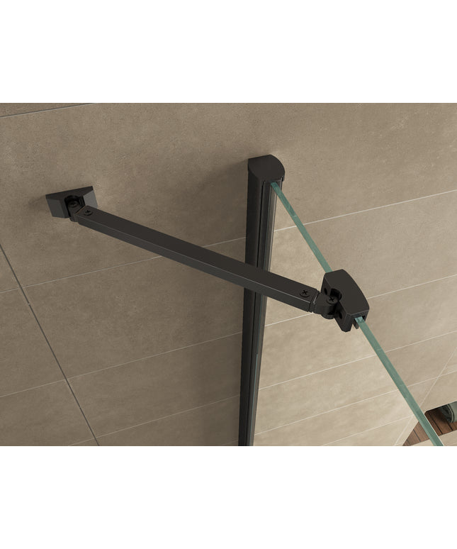 Wiesbaden Salone douchecabine 100 x 100 cm mat zwart - detailfoto profiel | Schwertz & Co