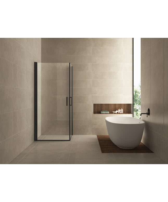 Wiesbaden Salone hoekcabine 2 draaideuren mat zwart 90 x 90 x 200 cm | Schwertz & Co