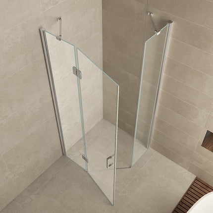 Wiesbaden Pento 5-hoek douchecabine chroom - detailfoto | Schwertz & Co