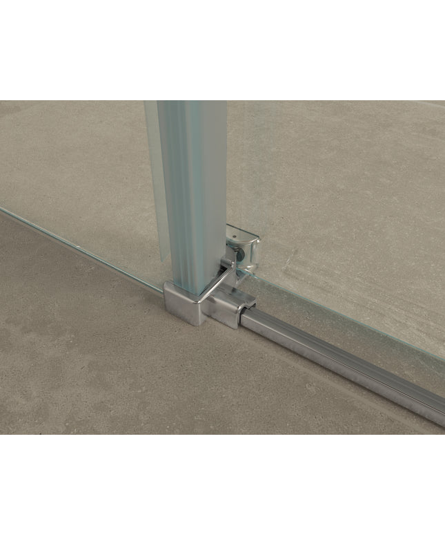 Wiesbaden Pared schuifdeurcabine chroom met zijwand - detailfoto | Schwertz & Co