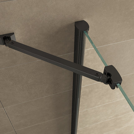 Wiesbaden Salone douchecabine mat zwart wandprofiel - detailfoto | Schwertz & Co