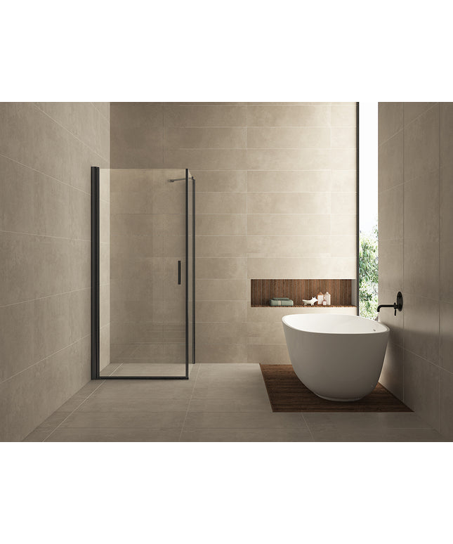 Wiesbaden Salone douchecabine draaideur 100 x 100 cm mat zwart | Schwertz & Co