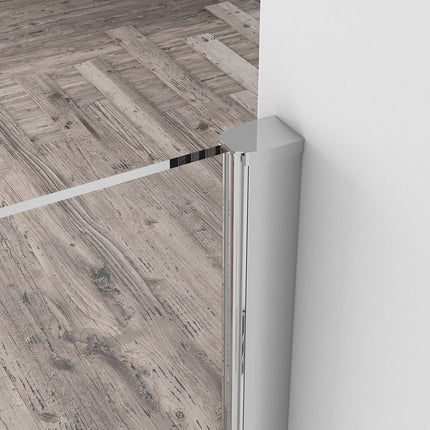 Wiesbaden Comfort inloopdouche 140 cm helder glas chroom - sfeerfoto | Schwertz & Co