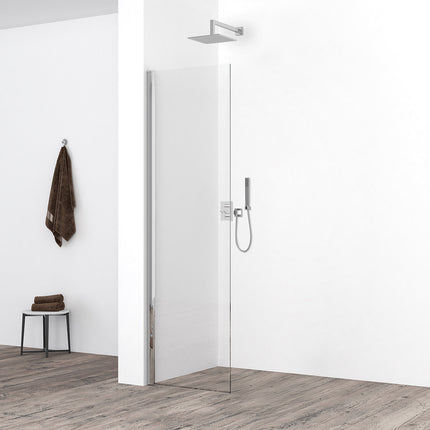Wiesbaden Comfort zijwand met muurprofiel chroom | Schwertz & Co