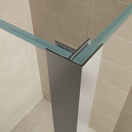Wiesbaden Comfort zijwand met hoekprofiel chroom - detailfoto profiel | Schwertz & Co