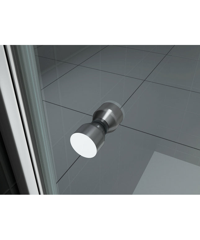 Wiesbaden Between nisdeur 70 x 200 cm helder glas chroom - detailfoto | Schwertz & Co