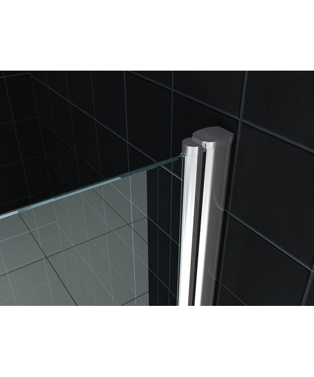 Wiesbaden Between nisdeur 70 x 200 cm helder glas chroom - detailfoto zijaanzicht | Schwertz & Co