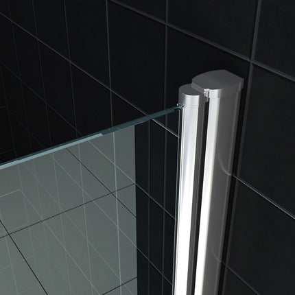 Wiesbaden Between nisdeur 80 cm helder glas chroom - detailfoto scharnier | Schwertz & Co
