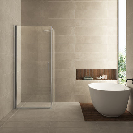 Wiesbaden Salone douchecabine met draaideur 90 x 90 x 200 cm chroom | Schwertz & Co