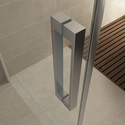 Wiesbaden Salone douchecabine draaideur 90 cm chroom - detailfoto profiel | Schwertz & Co