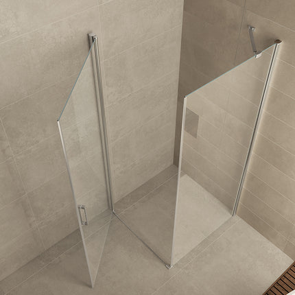 Wiesbaden Salone douchecabine draaideur 100 cm chroom - detailfoto | Schwertz & Co