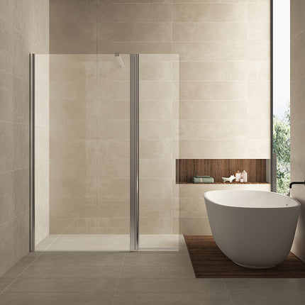 Wiesbaden Comfort zijwand draaibaar 30 cm nano helder glas chroom | Schwertz & Co