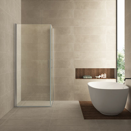 Wiesbaden Salone douchecabine met 2 draaideuren 100 x 100 x 200 cm chroom | Schwertz & Co