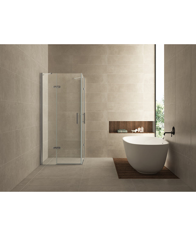 Wiesbaden Double hoekinstap douchecabine 90 x 90 x 200 cm chroom | Schwertz & Co