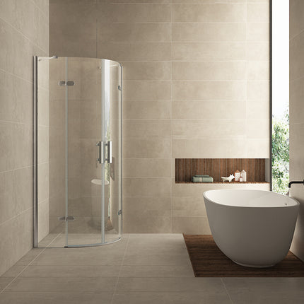 Wiesbaden Double kwartronde douchecabine 90 x 90 x 200 cm chroom | Schwertz & Co