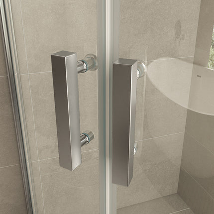 Wiesbaden Double kwartronde douchecabine 100 cm chroom - sfeerfoto | Schwertz & Co