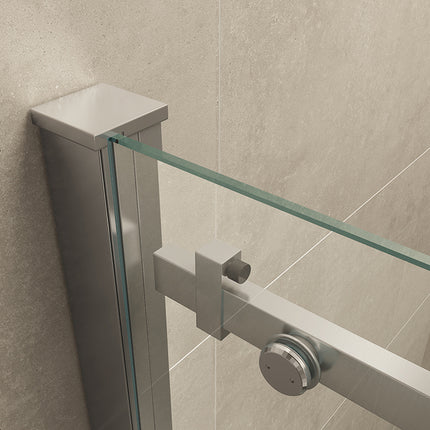 Wiesbaden Slide schuifbare nisdeur 120 x 200 cm chroom - detailfoto greep | Schwertz & Co