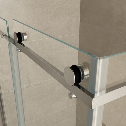 Wiesbaden Pared douchecabine schuifdeur chroom - detailfoto | Schwertz & Co