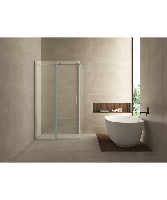 Wiesbaden Pared douchecabine met schuifdeur 120 x 80 x 200 cm chroom | Schwertz & Co