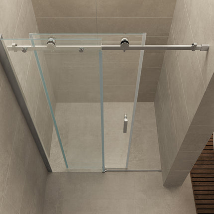 Wiesbaden Slide schuifbare nisdeur 110 x 200 cm chroom - detailfoto wielen | Schwertz & Co