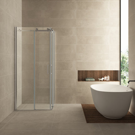 Wiesbaden Entra hoekinstap douchecabine chroom 90 x 90 x 200 cm | Schwertz & Co