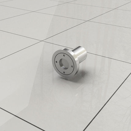 Wiesbaden stabilisatiestang met plafondbevestiging rond 100 cm chroom - detailfoto | Schwertz & Co