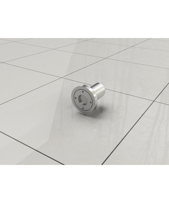 Wiesbaden stabilisatiestang met plafondbevestiging rond 100 cm chroom - detailfoto | Schwertz & Co