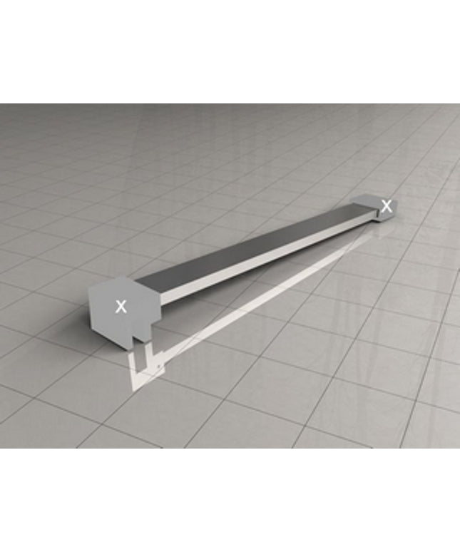 Wiesbaden barre de stabilisation seule 120 cm chromé - photo de détail | Schwertz & Co