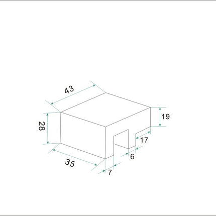 Wiesbaden glaskoppeling haaks stabilisatiestang chroom - technische tekening | Schwertz & Co