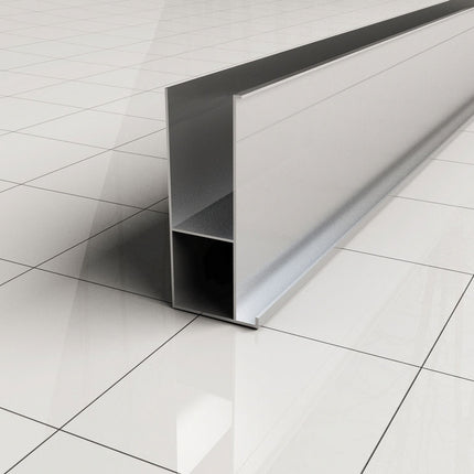 Wiesbaden verbredingsprofiel aluminium 3 x 202 cm chroom | Schwertz & Co